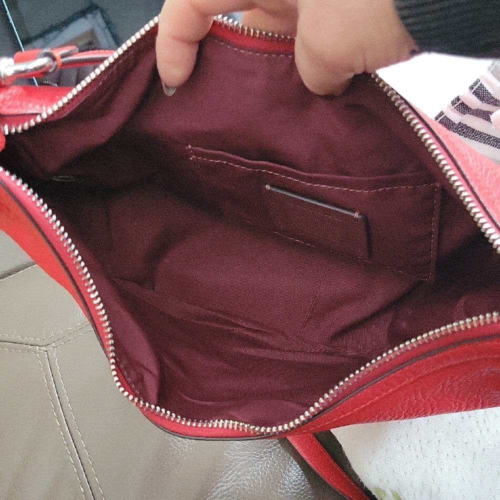 Coach Aria Crossbody Bag In Bright Poppy - Picture 9 of 16